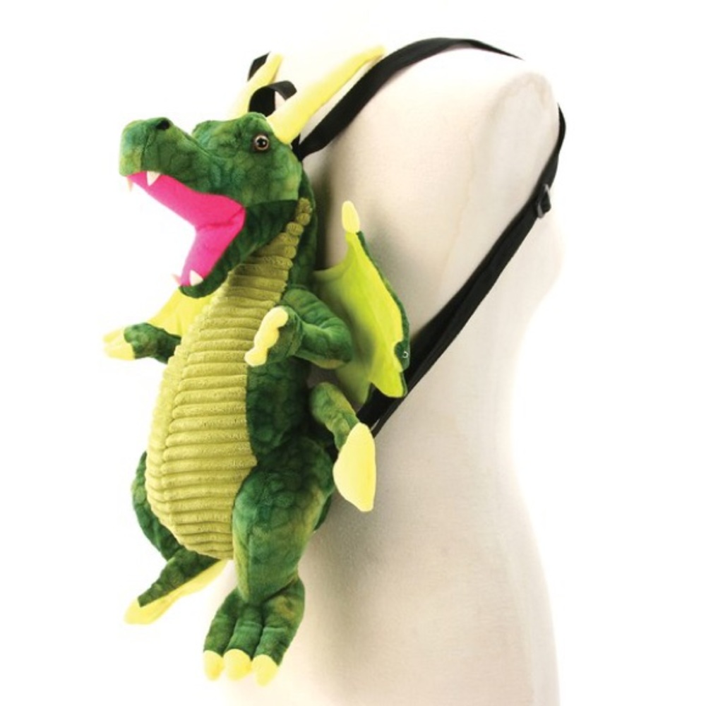 RESTOCK Cosplay Green Magical Dragon Cute Plush 3D Backpack Bag